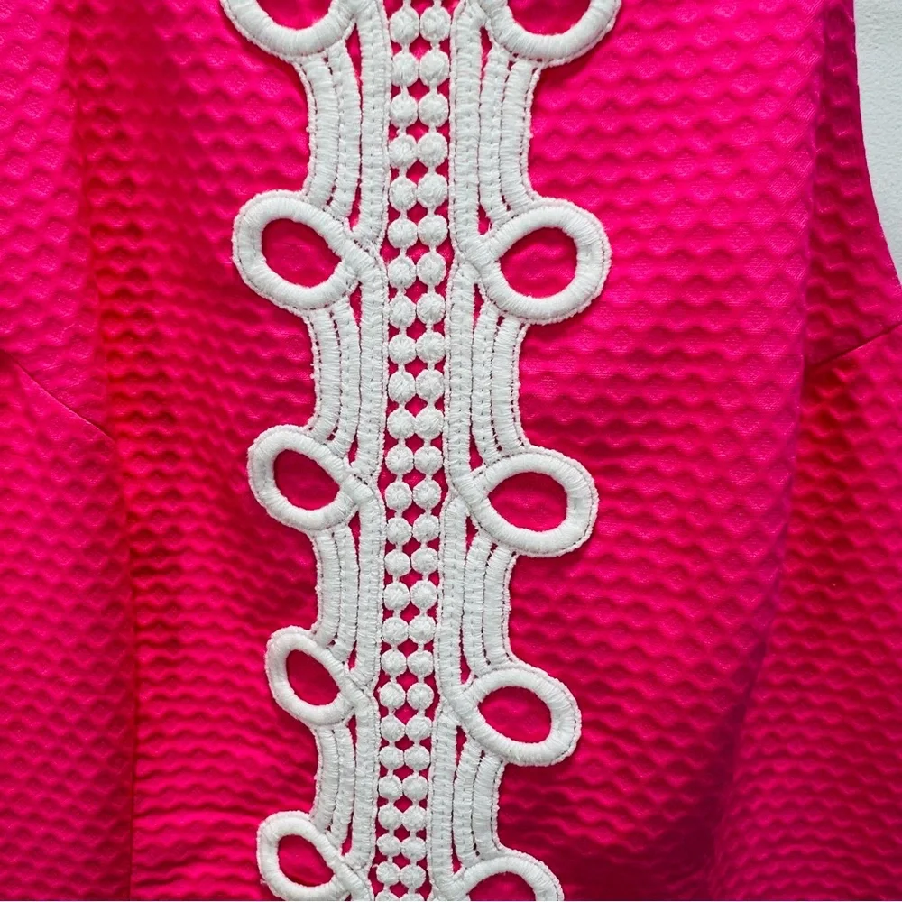LILLY PULITZER Annabelle Pink White Halter Tank Top Blouse Size 0 - Picture 6 of 11